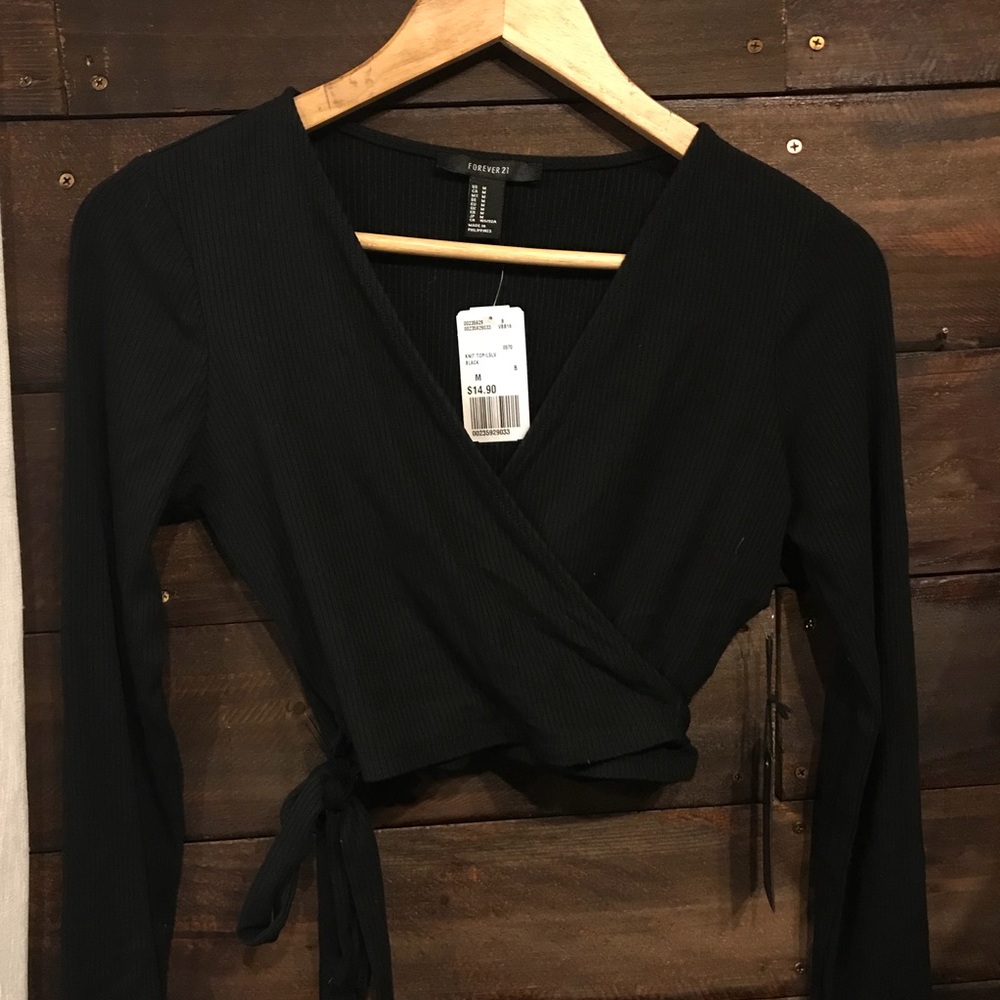 Forever 21 Cropped Long-sleeve